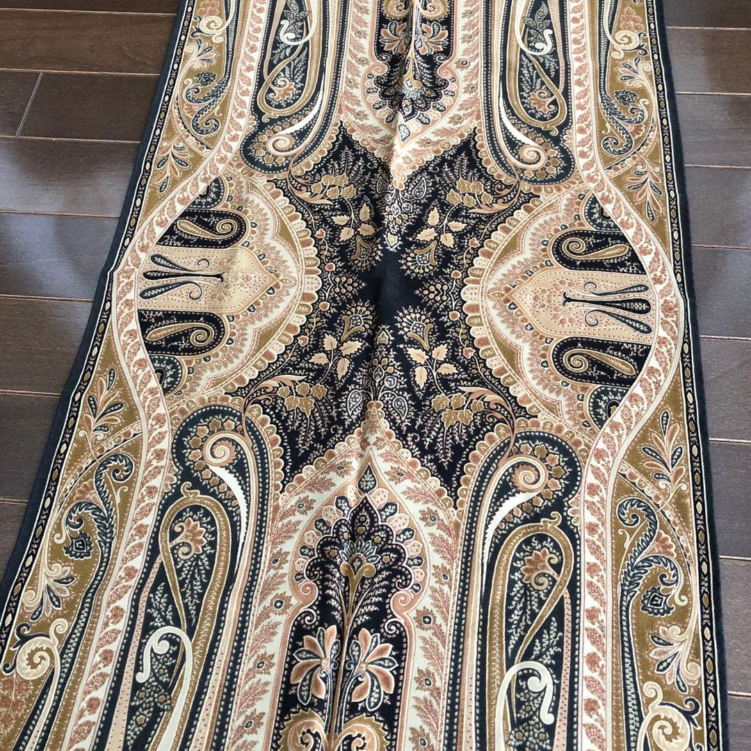 ETRO ウール＆シルク　ストール　ペイズリー　エトロ　絹　毛　イタリア製
