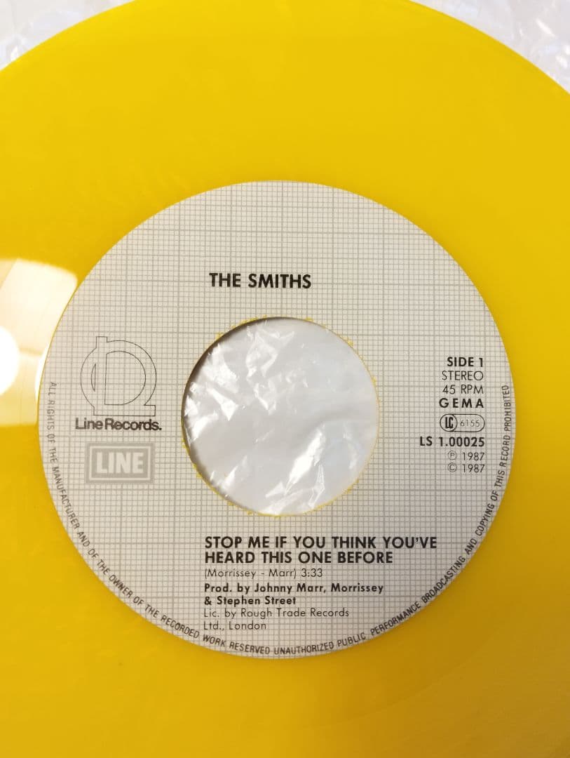 THE SMITHS Stop Me... ドイツ盤7インチカラービニール美品