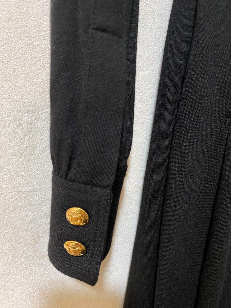 CELINE ブラック 長袖ワンピース
