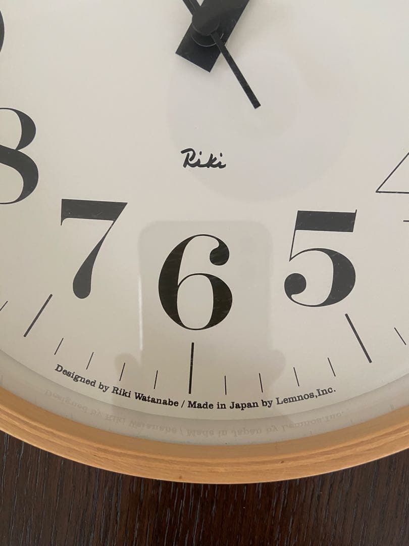 レムノス壁掛け時計　渡辺力　RIKICLOKRC リキクロック
