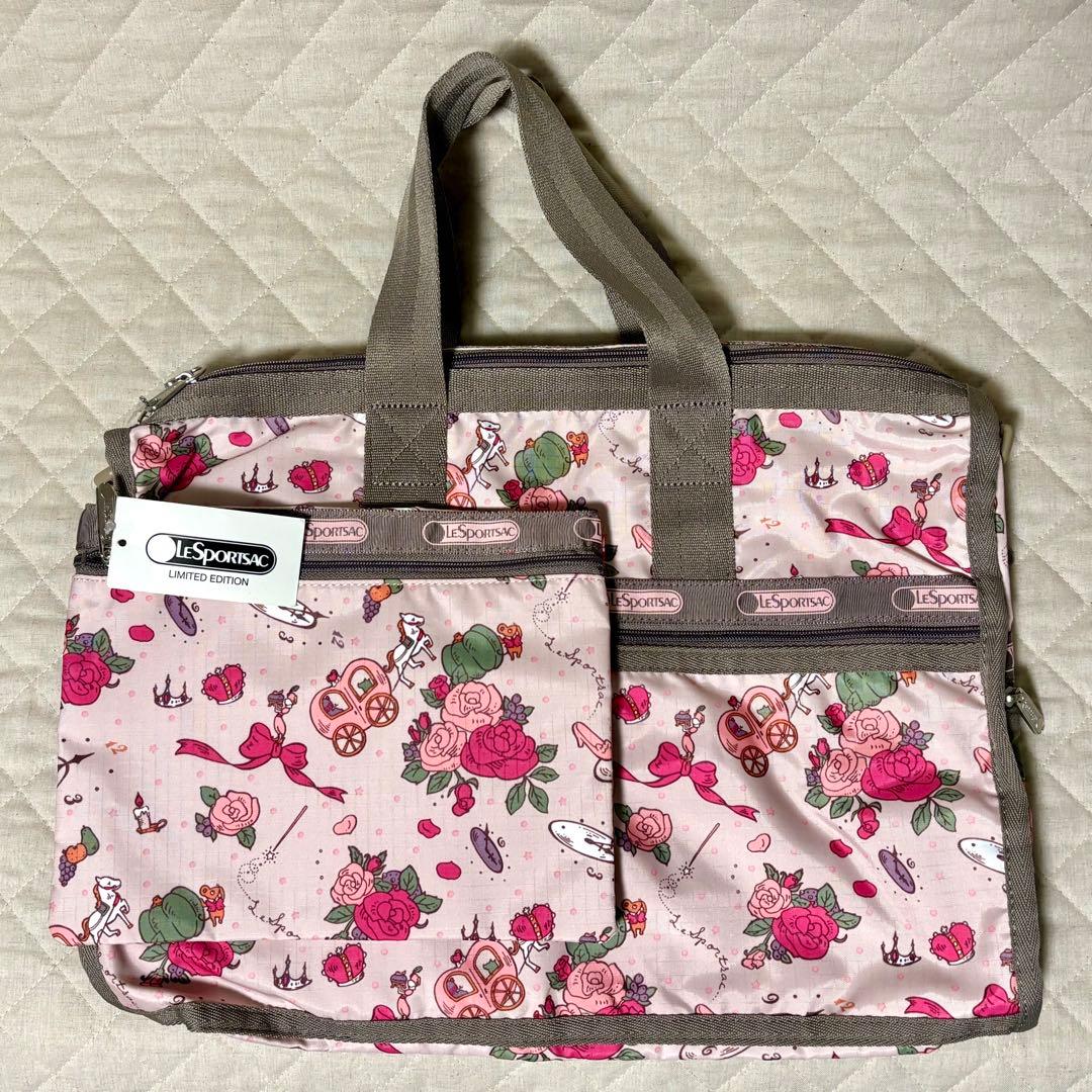 レスポートサック　シンデレラ　ディズニー　MED WEEKENDER ポーチ付き