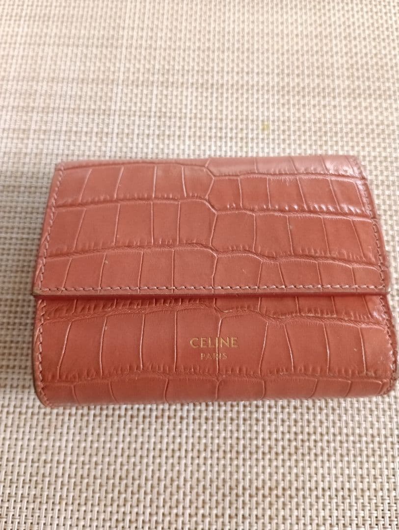 CELINE オレンジ 三つ折り財布