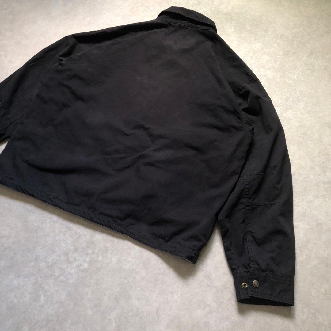 90s-00sスイングトップダック生地 企業刺繍ドローコード短丈