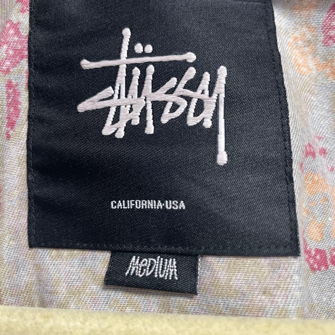 stussyジップブルゾン 刺繍ロゴ ワンポイントロゴ 総柄　値下げ中