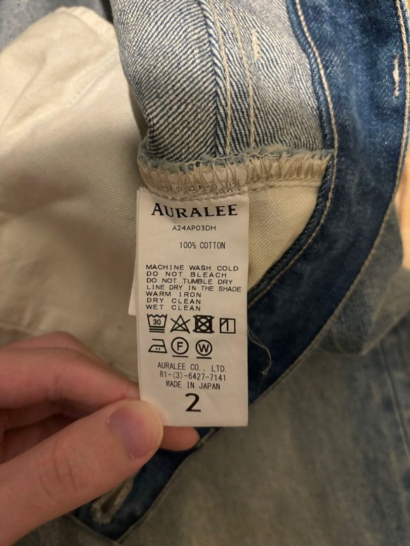 パンツ AURALEE SELVEDGE FADED HEAVY DENIM PANTS