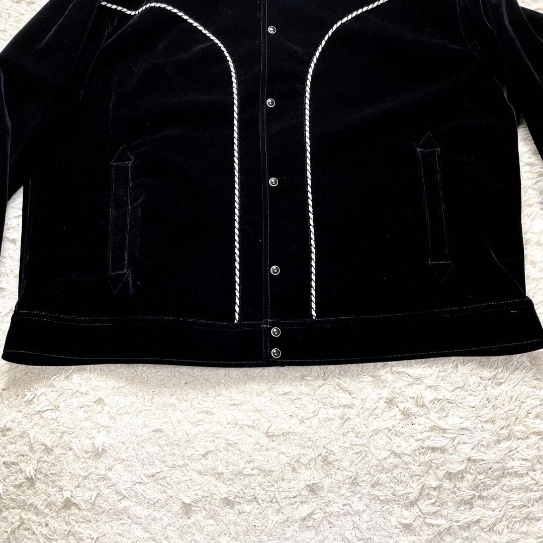 ◆未使用級/2XL/完売品◆ショット ウエスタンジャケット ベロア ステッチ