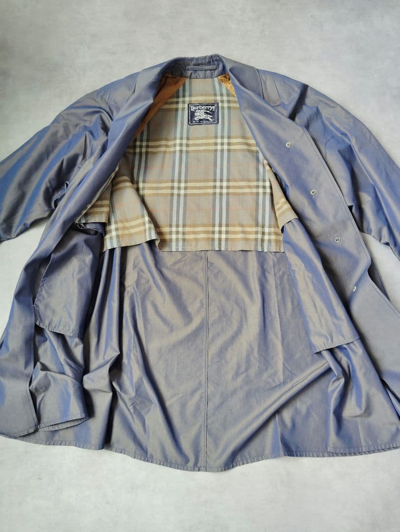 90s 英国　Burberrys バーバリー　プローサム　ステンカラー　コート