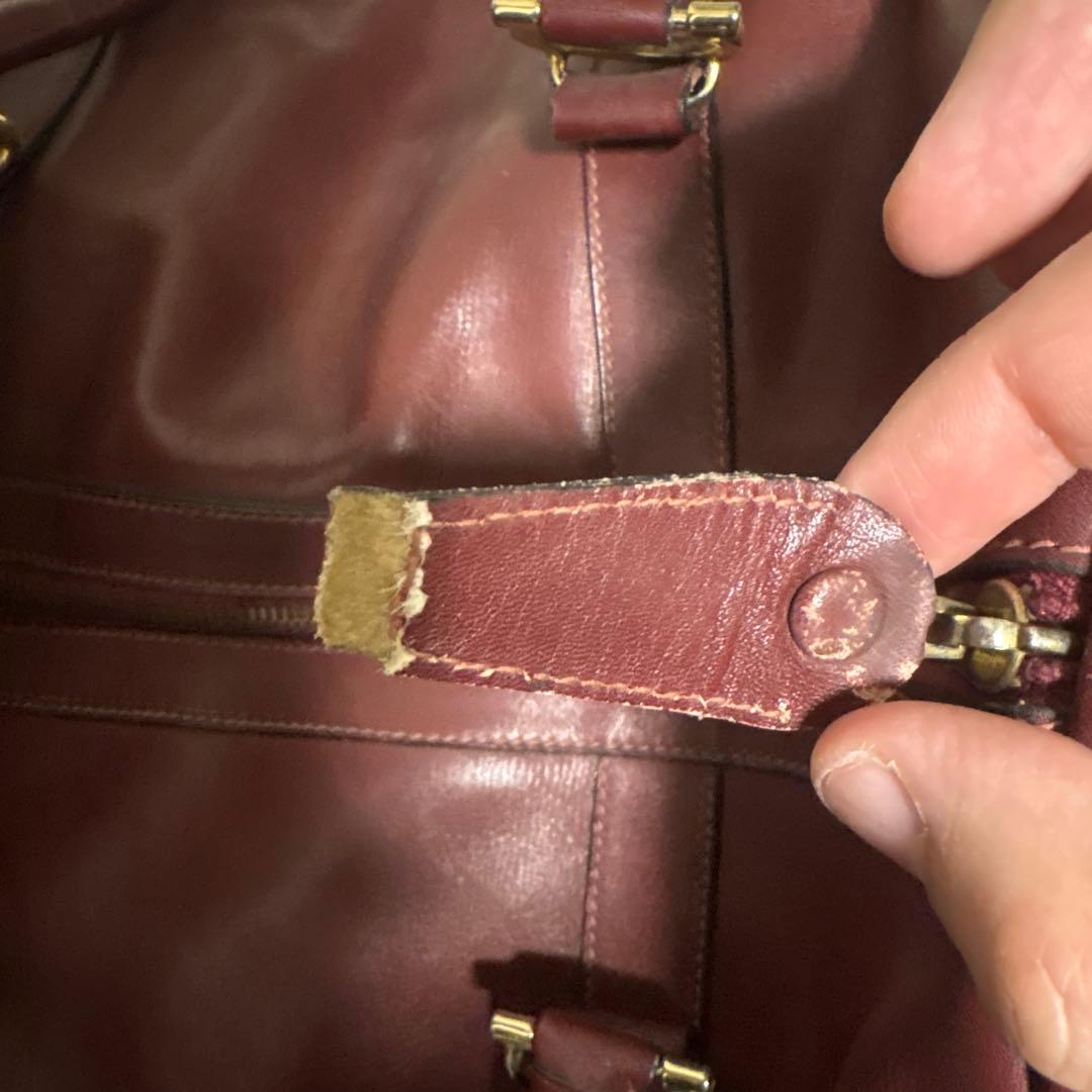 Cartier レザー ボストンバッグ