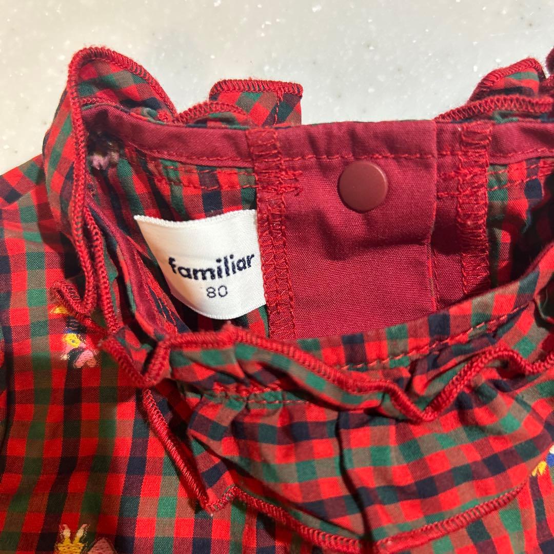 みー。 未使用 ファミリア familiar 80サイズ ワンピース
