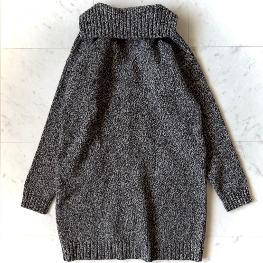 美品 ギャルリーヴィー ウールニットジャケット ミックスグレー