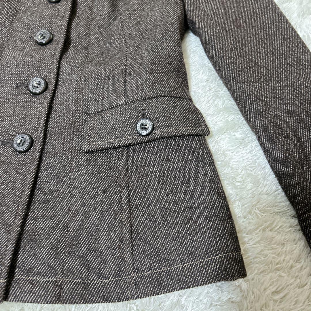 【美品】　バーバリーブルーレーベル ファー付き アウター　ブラウン 38