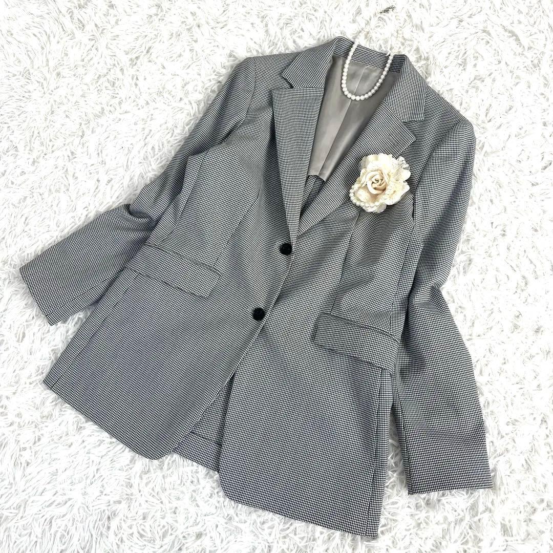 極美品☆ 23区 千鳥柄ロングジャケット　40 背抜き　卒業　卒園　入学　入園