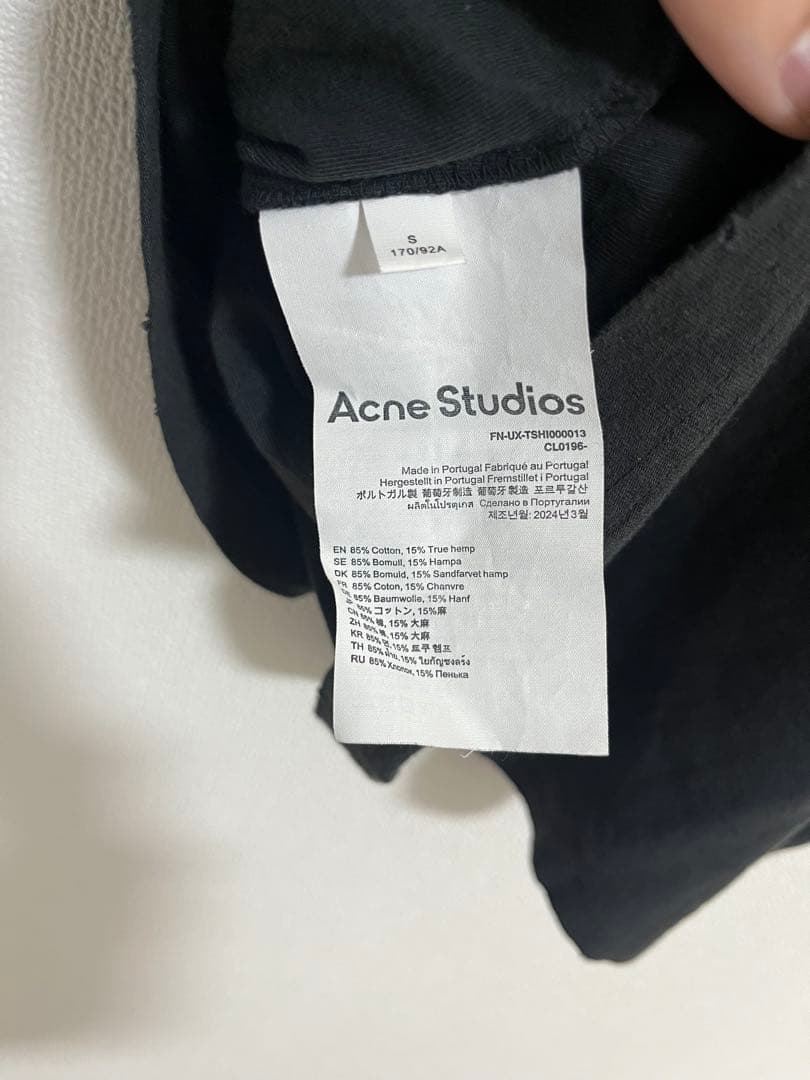 Acne studios ロゴTシャツ リラックスフィット S