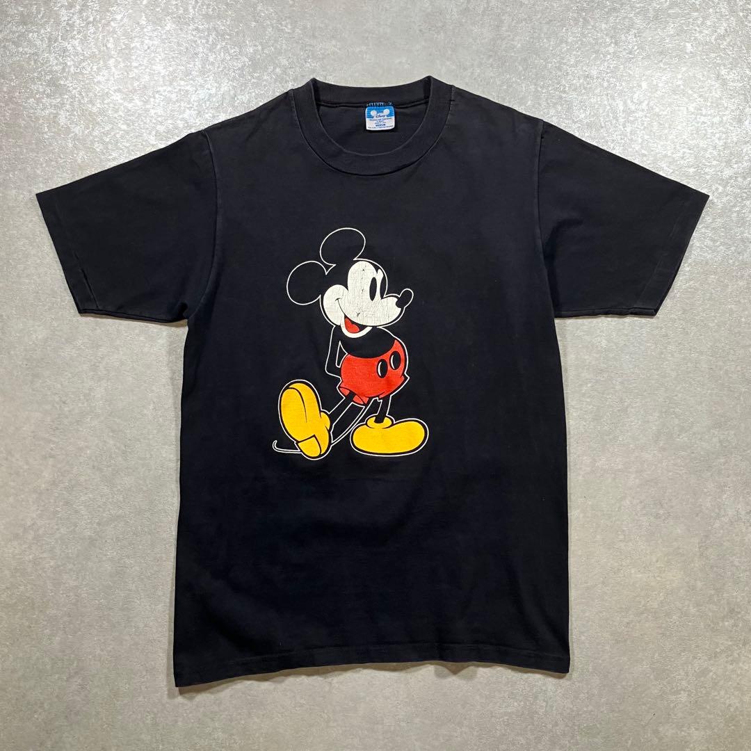 【USA製】80s Disney ミッキー Tシャツ ブラック ヴィンテージ