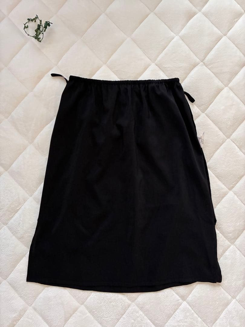 美品✨センソユニコ芽風 麻リネン100%ロングスカート チェック柄 38M