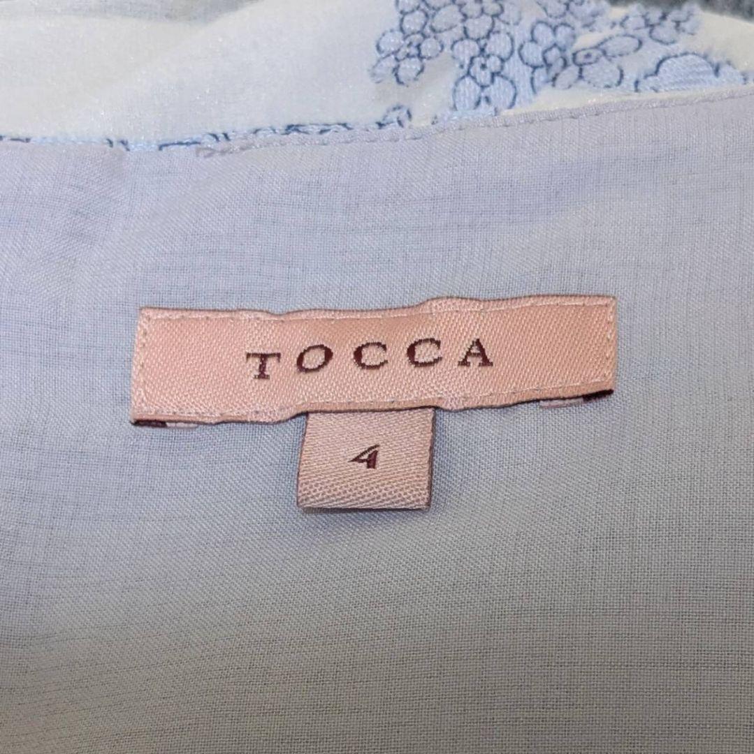 TOCCA 洗える プリムラガーデンドレス 花柄 ブルー L