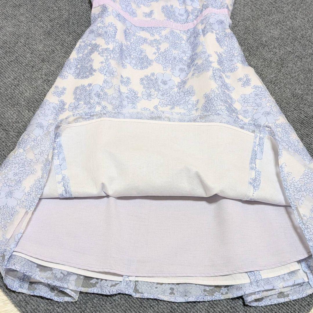 TOCCA 洗える プリムラガーデンドレス 花柄 ブルー L