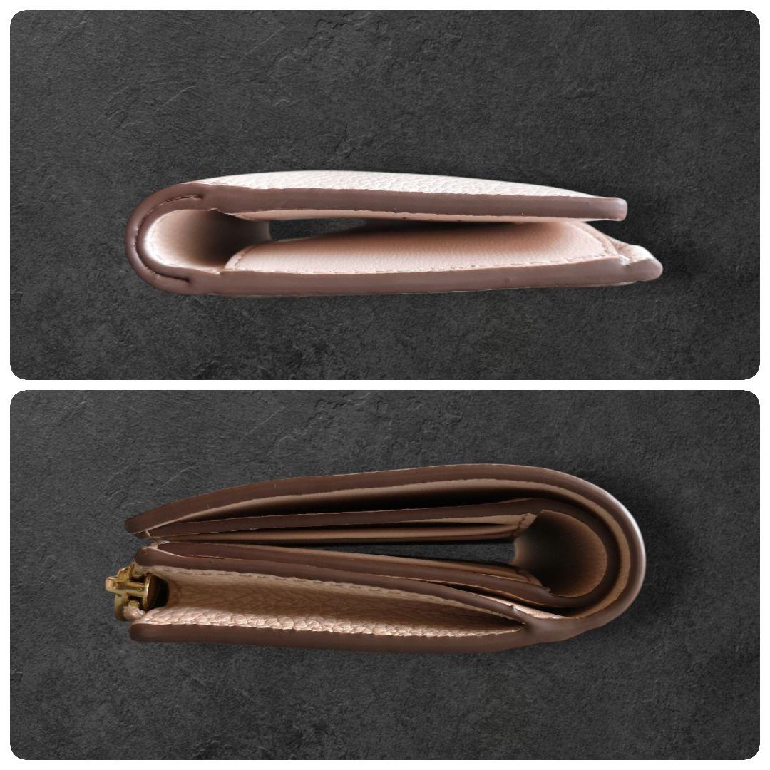 美品 マルベリー コンチネンタルバイフォールドジップドウォレット 春色