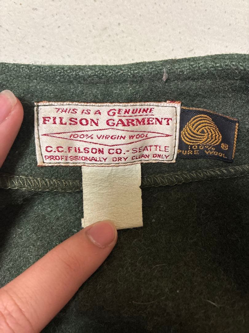 フィルソン 70〜80sハンティングベスト赤刺繍タグ ウール100%