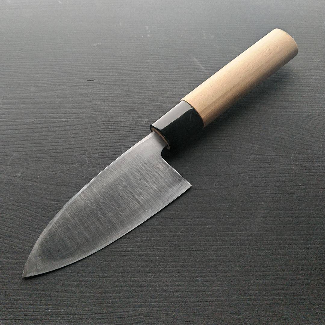 【美品】日本橋 木屋 鯵切包丁 右 片刃 刃渡り約95㎜ 研ぎ済