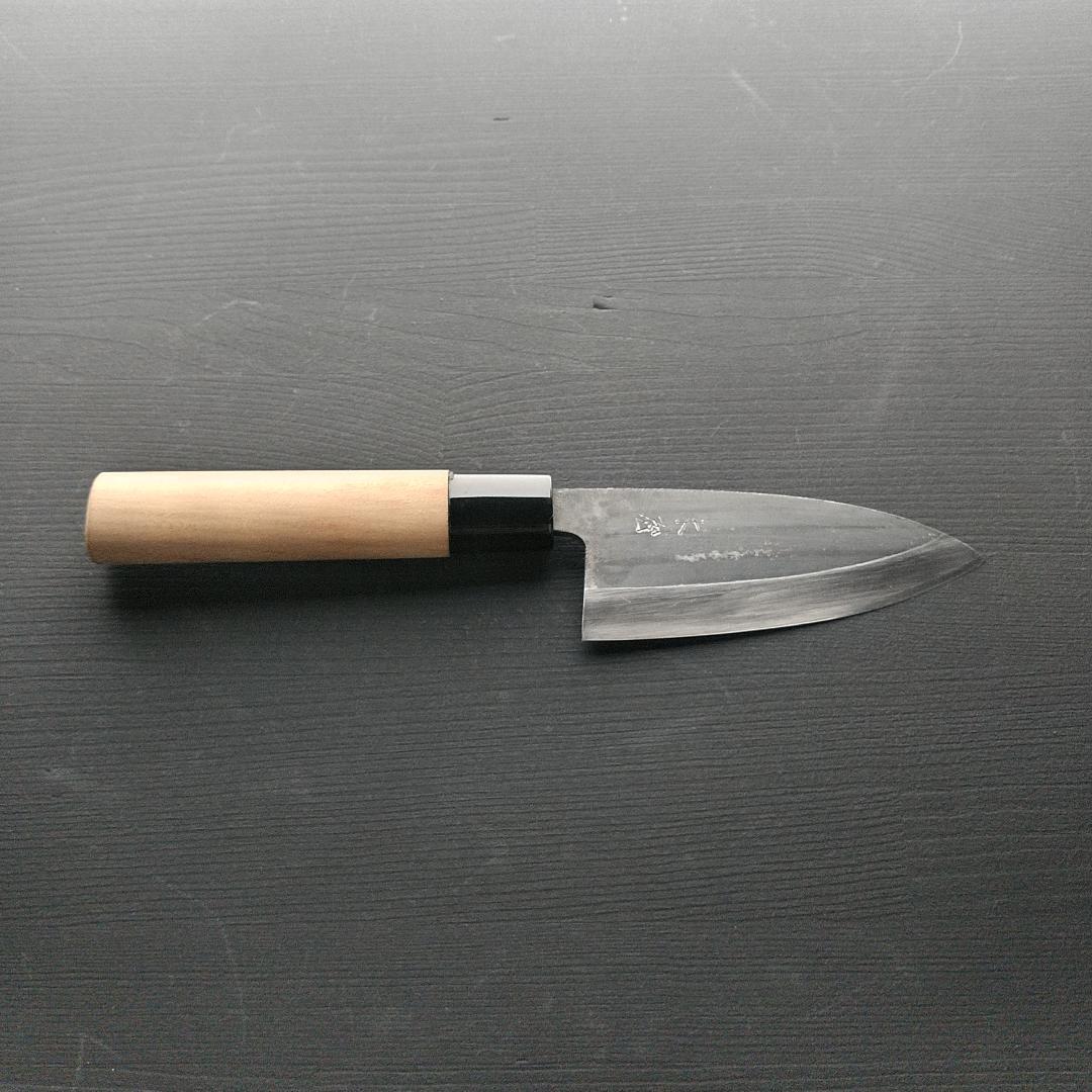 【美品】日本橋 木屋 鯵切包丁 右 片刃 刃渡り約95㎜ 研ぎ済