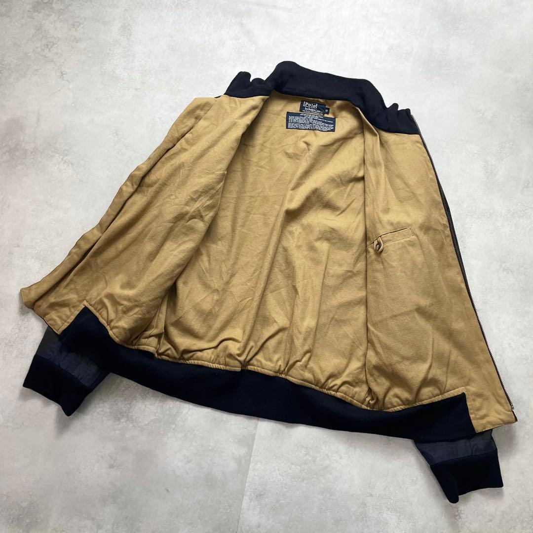 90's USA製 ラルフローレン オイルドコットン スウィングトップ チェック