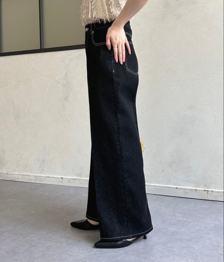 【Yuna企画】ハイウエストストレートデニムパンツ