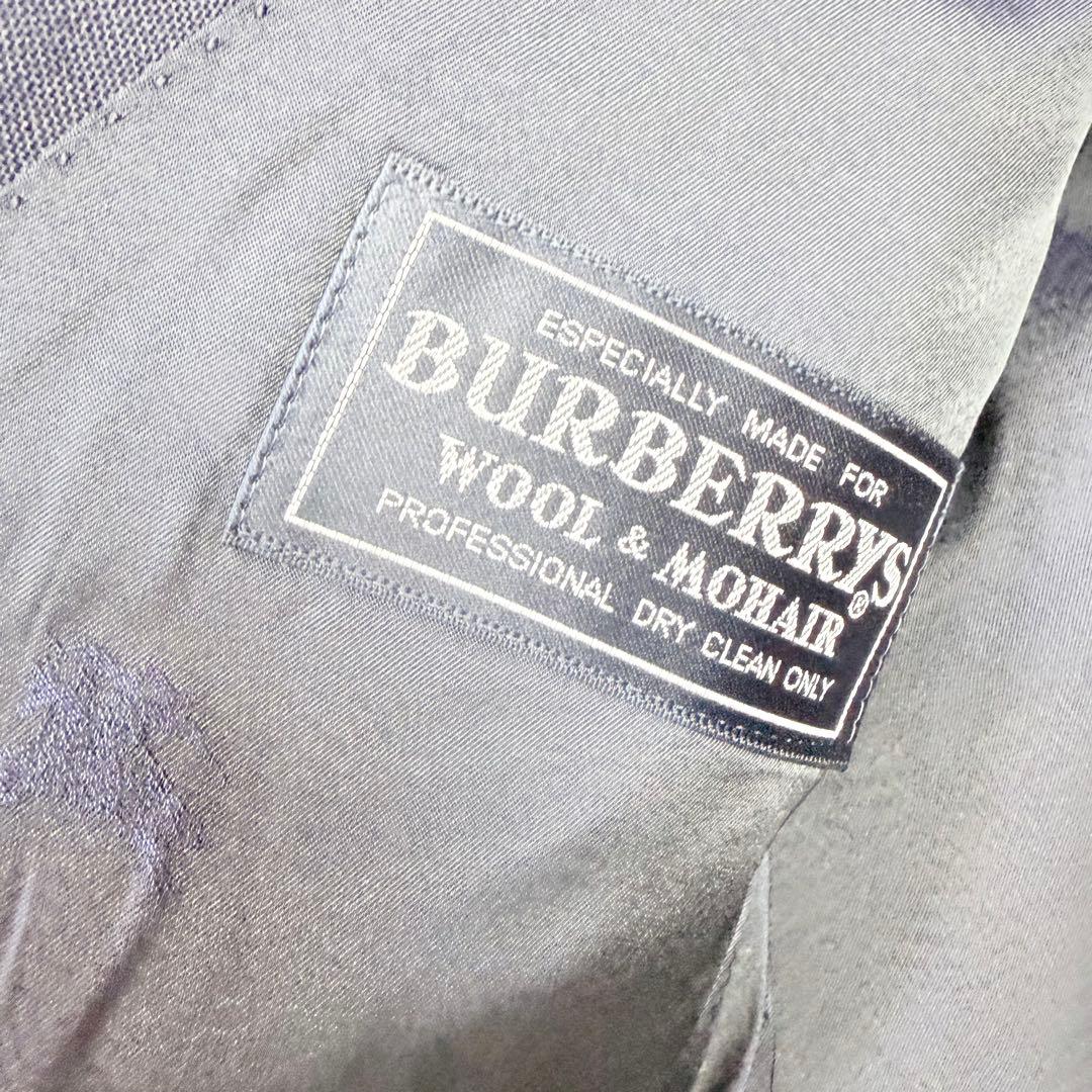 【美品】BURBERRY 紺ブレ 金ボタン　ダブルブレザージャケット※ネーム入り