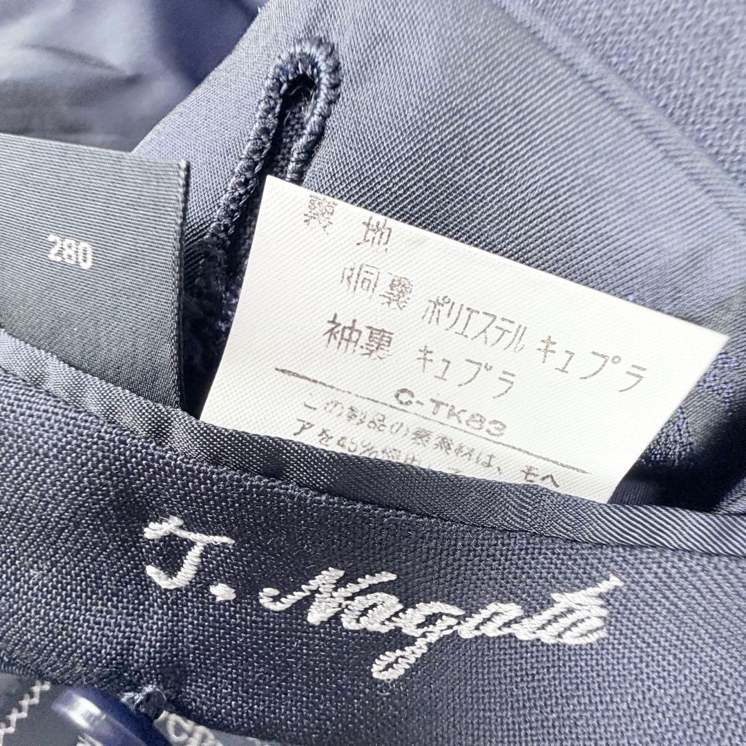 【美品】BURBERRY 紺ブレ 金ボタン　ダブルブレザージャケット※ネーム入り