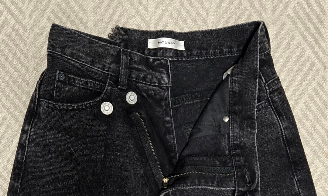 てんてん MOUSSY CROSS WAIST WIDE STRAIGHT
