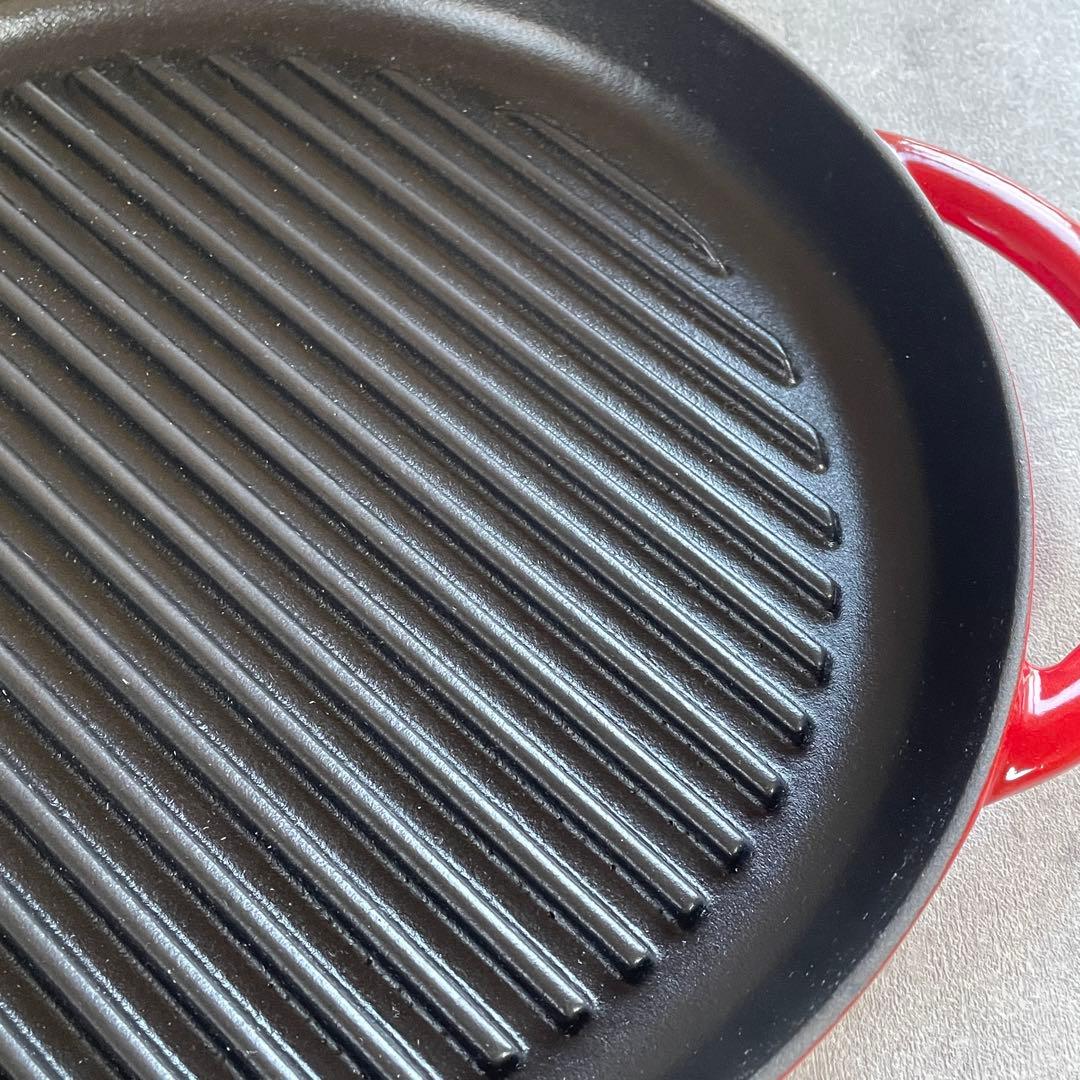 美品】ストウブ STAUB ピュアグリル ラウンド 26cm チェリー