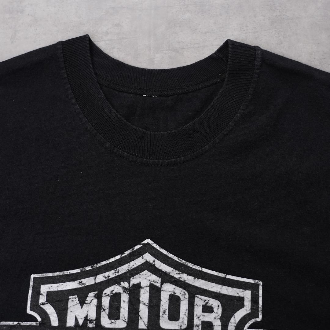 ハーレーダビッドソン ノースリーブ Tシャツ バイク 古着 L 黒 14410