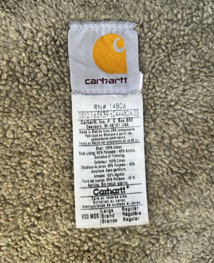 Carhartt ベスト V33 MOS グリーン