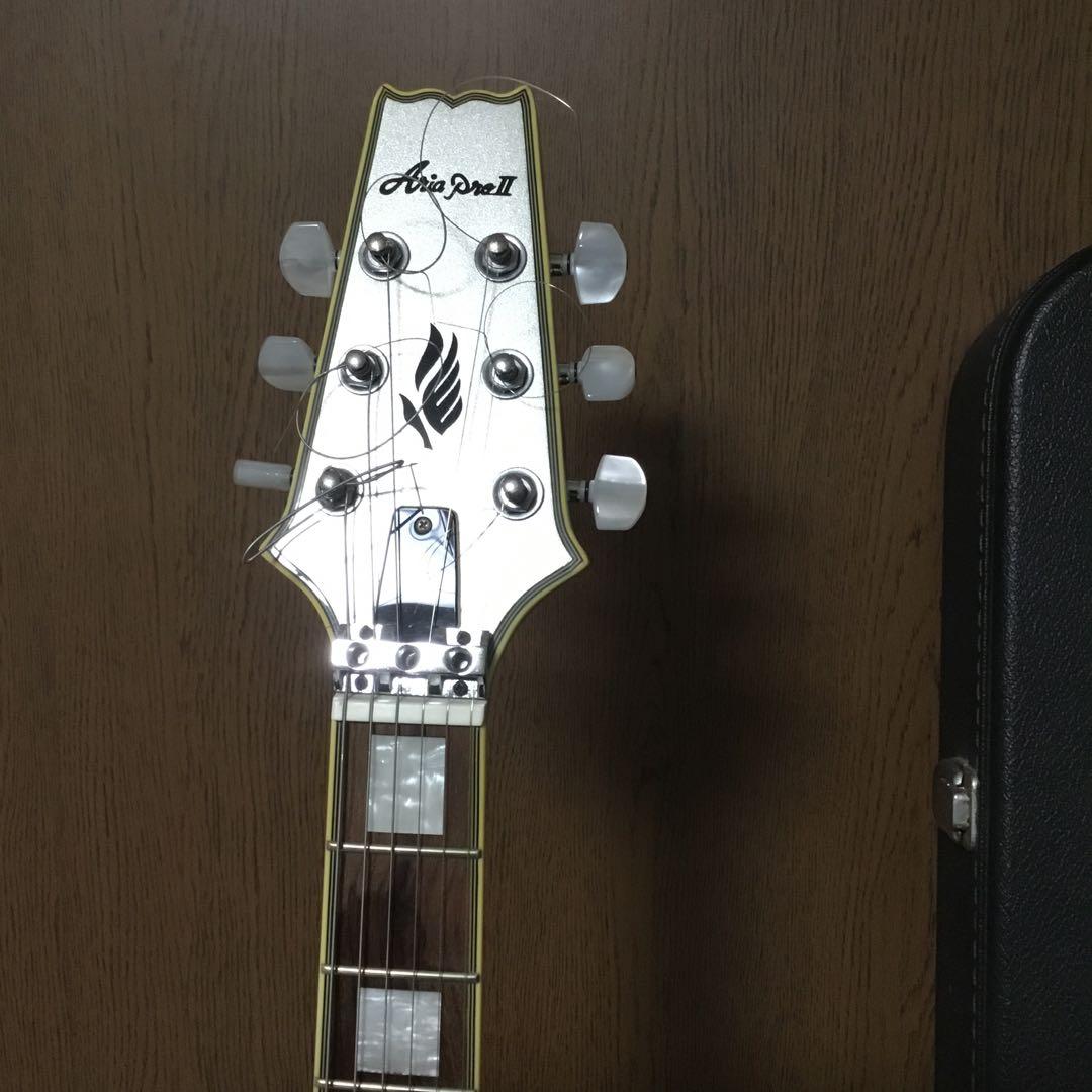 エレキギターAria ProII PE-DLX レスポールタイプ付属品ケース付