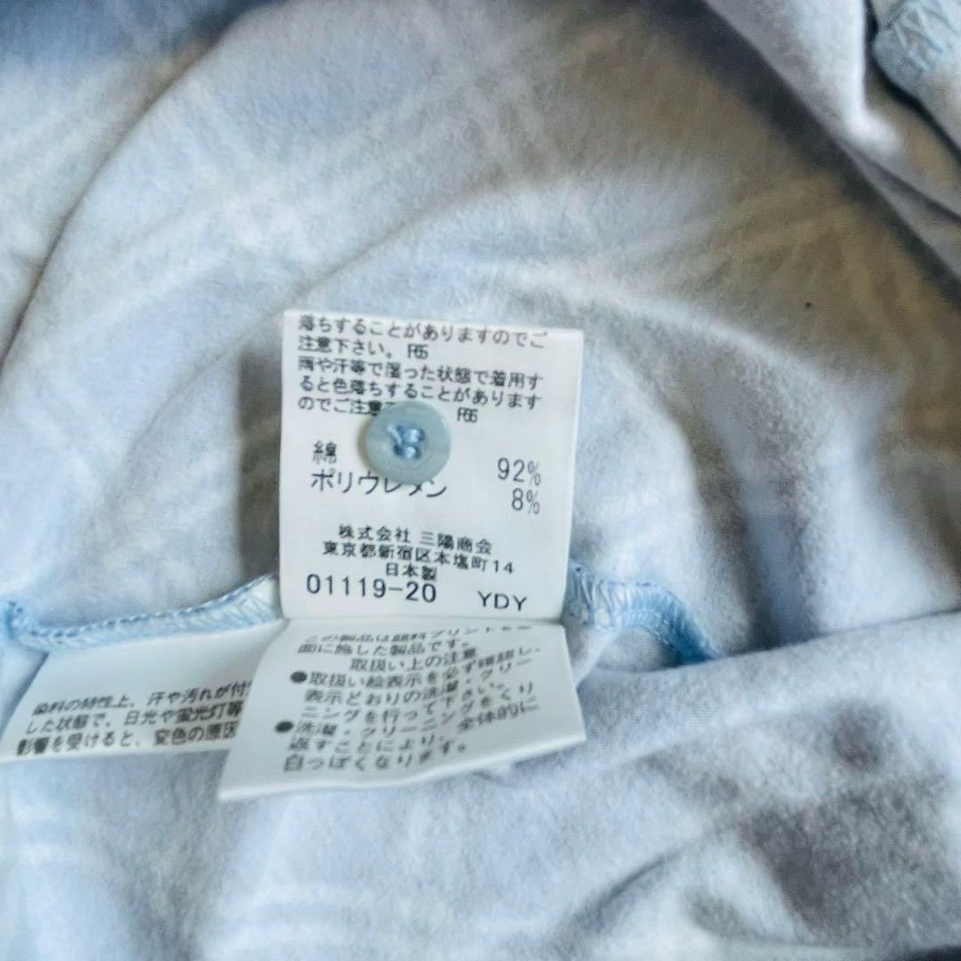 希少カラー バーバリーブルーレーベル ノバチェック ポロシャツMロゴ刺繍 水色