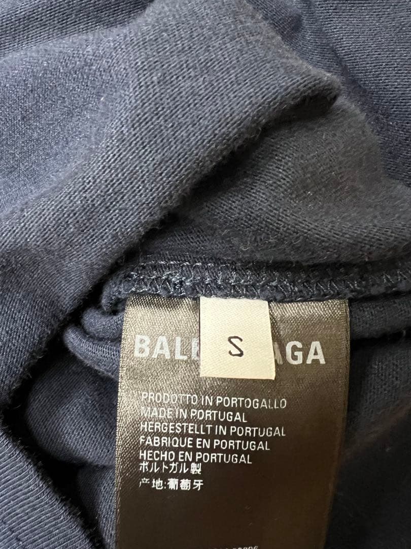 新品BALENCIAGA ネイビー 半袖Tシャツ