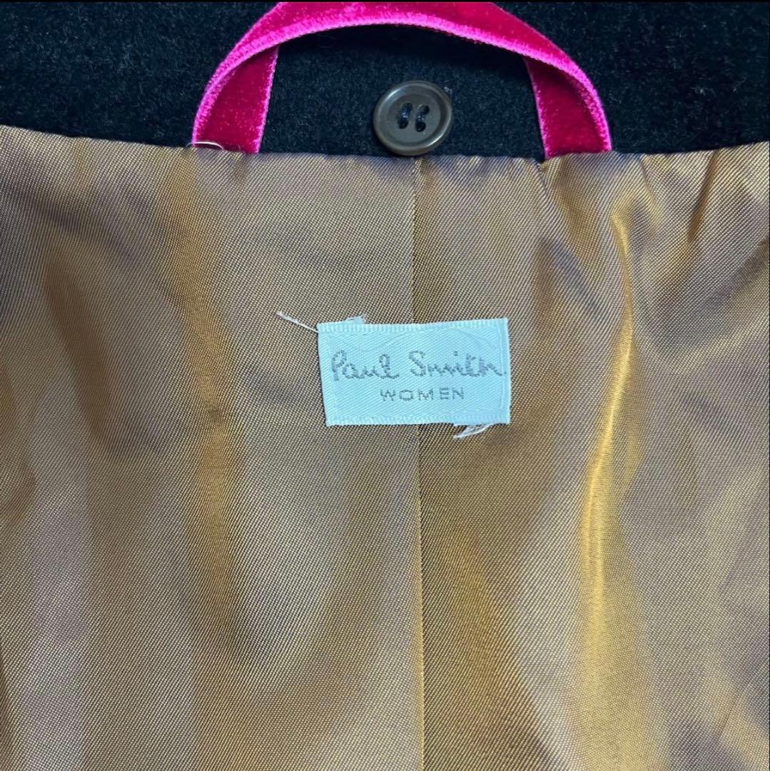 Paul Smith 黒 ロングコート ウエストベルト付き