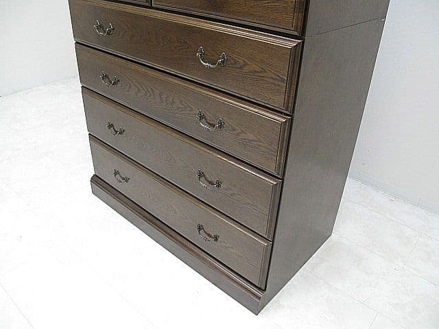 【展示品】 カリモク ドマーニ クイーンズライフ 英国様式ハイチェスト　約48万