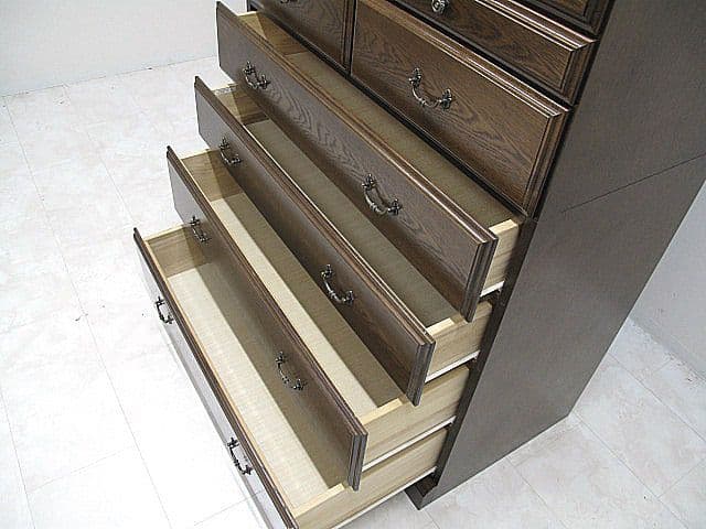 【展示品】 カリモク ドマーニ クイーンズライフ 英国様式ハイチェスト　約48万