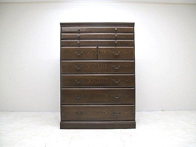 【展示品】 カリモク ドマーニ クイーンズライフ 英国様式ハイチェスト　約48万