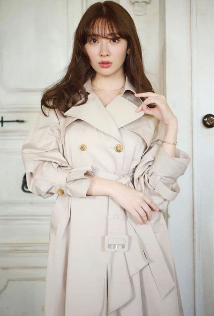 お値下げHerlipto　GabardineRuffledTrenchCoat