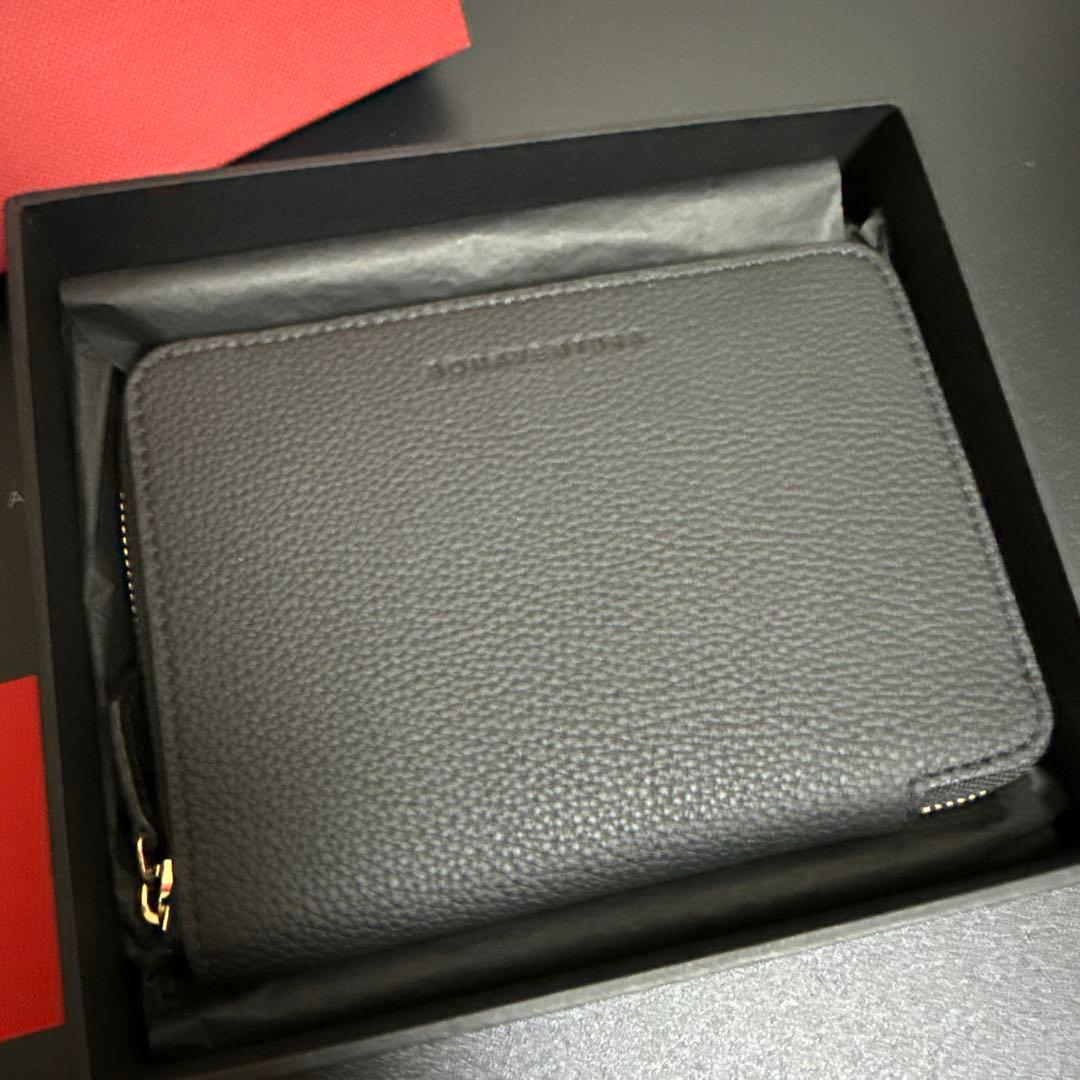 BONAVENTURA ボナベンチュラ　コンパクトジップウォレット黒×深緑　新品