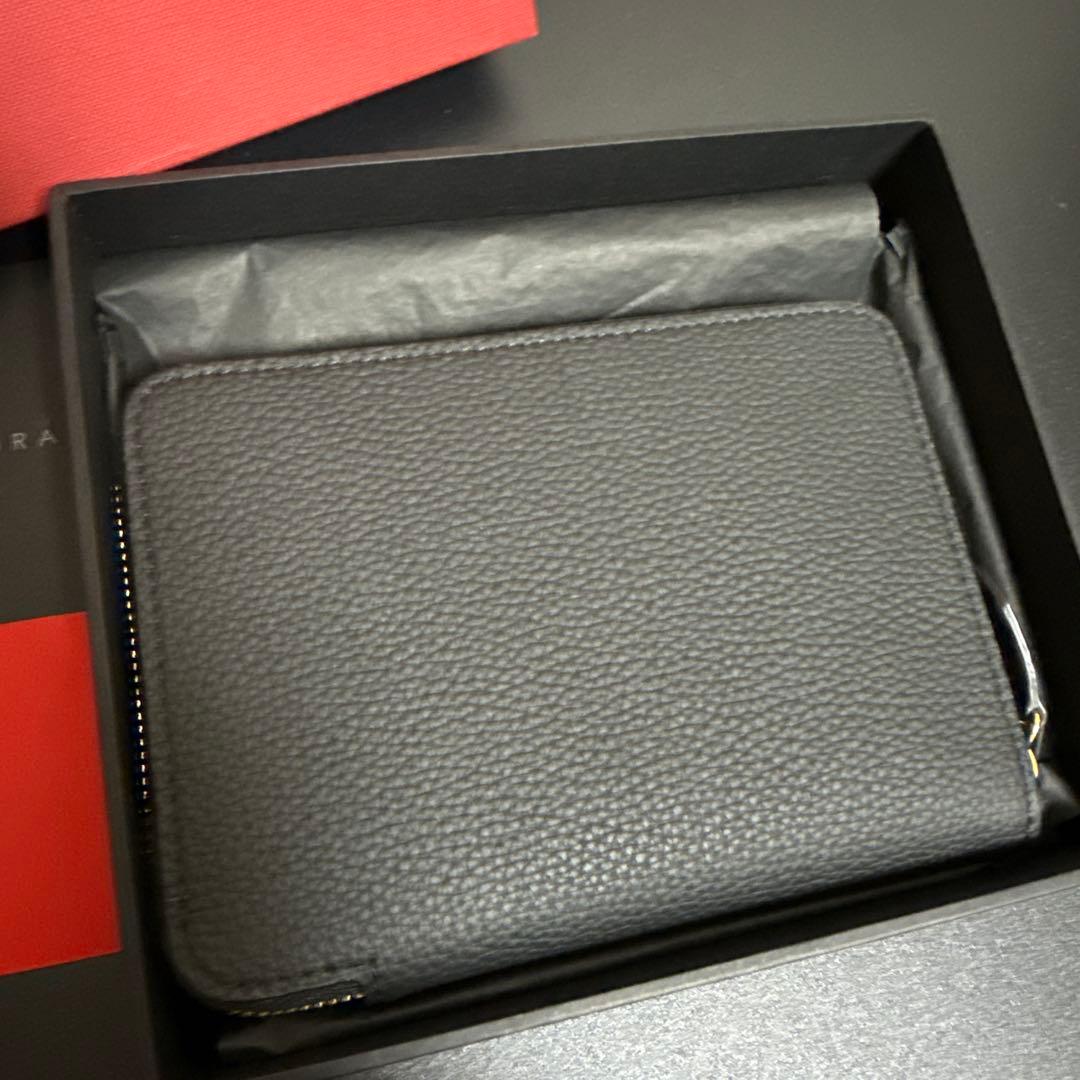 BONAVENTURA ボナベンチュラ　コンパクトジップウォレット黒×深緑　新品