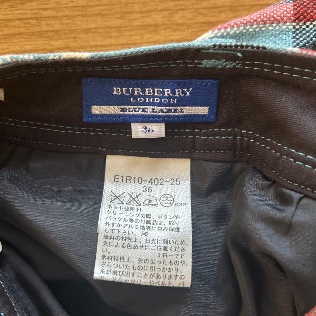 BURBERRY BLUE LABEL チェック柄キュロット 36