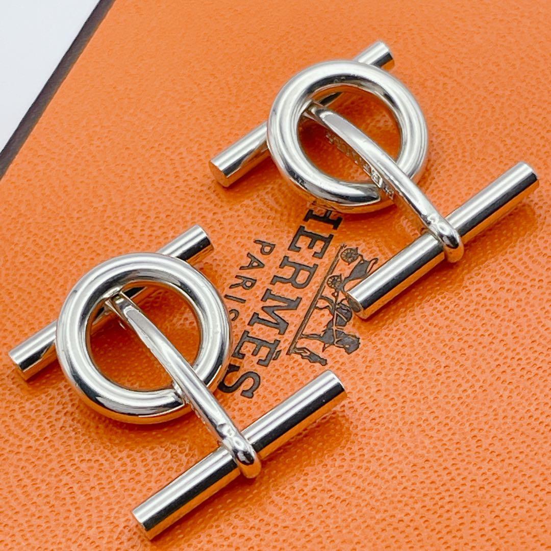 HERMES エルメス　カフス　シェーヌダンクル　シルバー925 H