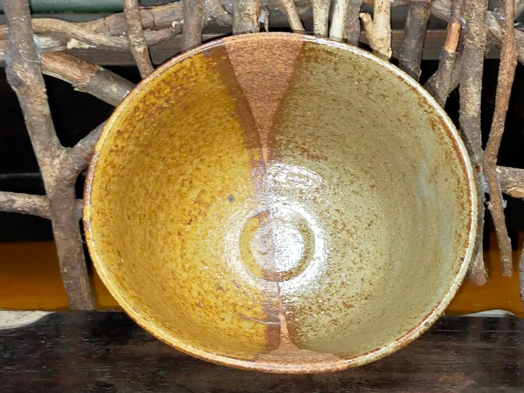 ♥未使用♥　五島哲　丹生彩　茶碗　共箱付き　越前焼　茶道具　骨董　古玩