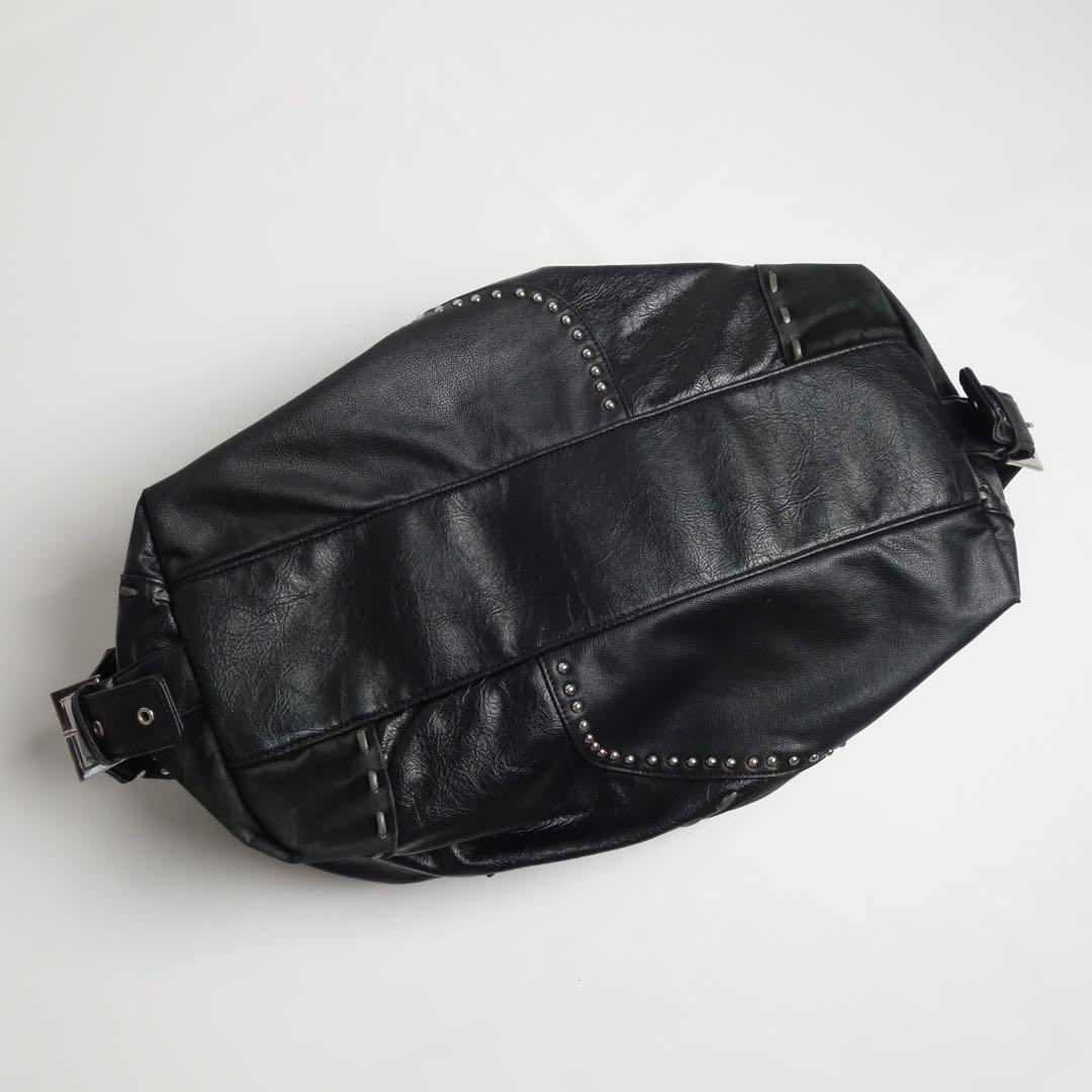 バッグ Tornado Mart Studded Leather Boston Bag