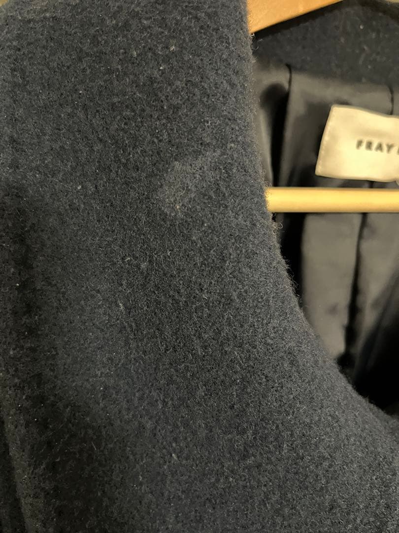 【人気完売色】FRAY I.D ウールリバーバルマカンコート ネイビー 1サイズ