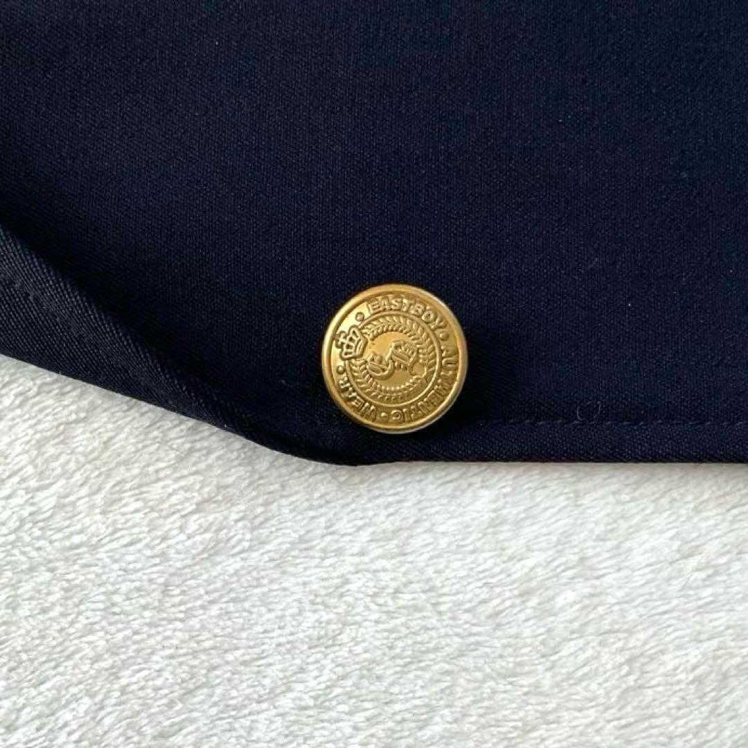 【美品】イーストボーイ 紺ブレ 金ボタン エンブレム 総ロゴ ネイビー 13号