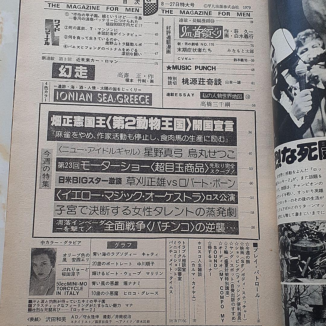 平凡パンチ 昭和54年8月  昭和55年1月 合併特大号  希少本  古雑誌